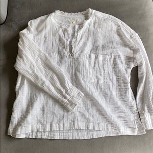 Lou & Grey White Linen Shirt